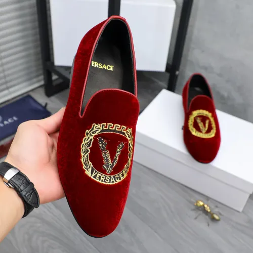 Replica Versace Leather Shoes For Men #1480957 $85.00 USD for Wholesale
