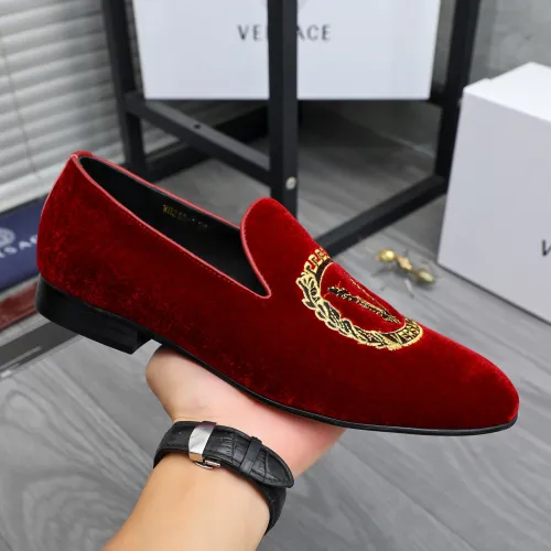 Replica Versace Leather Shoes For Men #1480957 $85.00 USD for Wholesale