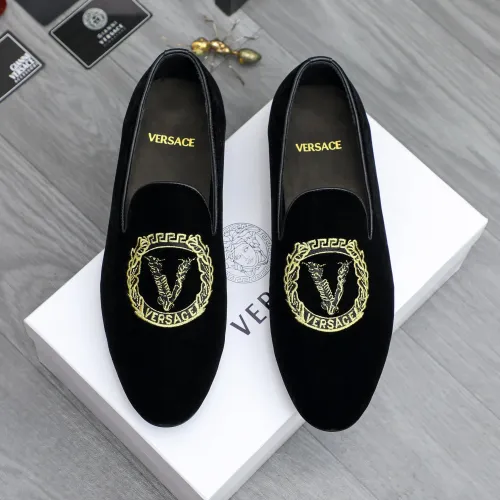 Replica Versace Leather Shoes For Men #1480958 $85.00 USD for Wholesale