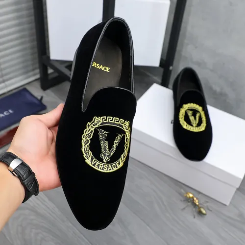 Replica Versace Leather Shoes For Men #1480958 $85.00 USD for Wholesale