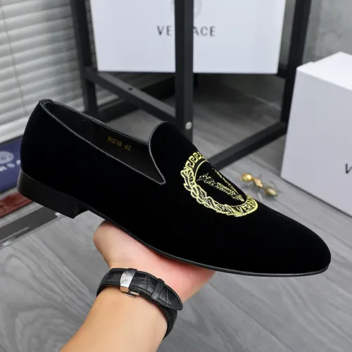 Replica Versace Leather Shoes For Men #1480958 $85.00 USD for Wholesale