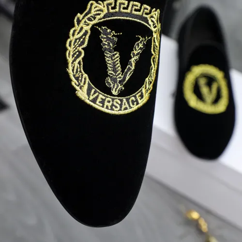 Replica Versace Leather Shoes For Men #1480958 $85.00 USD for Wholesale