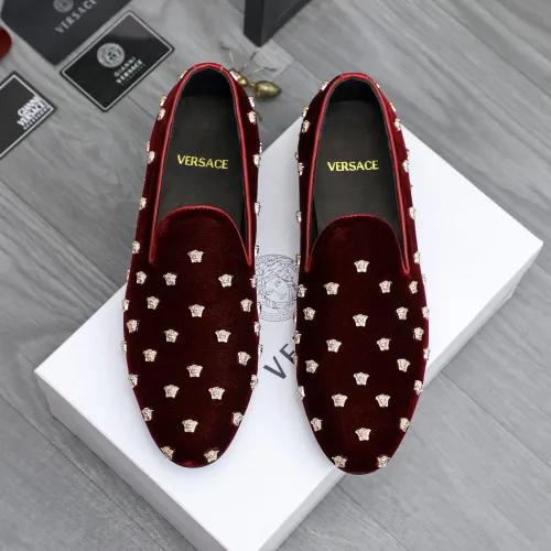 Replica Versace Leather Shoes For Men #1480961 $88.00 USD for Wholesale