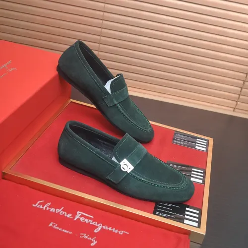 Replica Salvatore Ferragamo Leather Shoes For Men #1481305 $100.00 USD for Wholesale