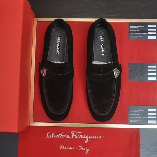 Replica Salvatore Ferragamo Leather Shoes For Men #1481306 $100.00 USD for Wholesale