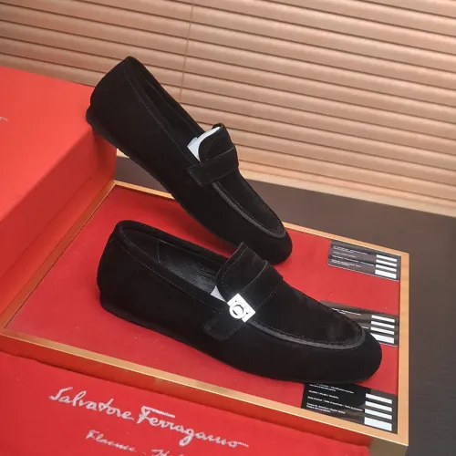 Replica Salvatore Ferragamo Leather Shoes For Men #1481306 $100.00 USD for Wholesale