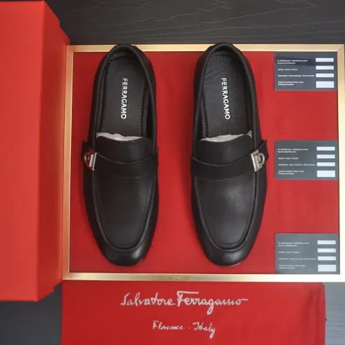 Replica Salvatore Ferragamo Leather Shoes For Men #1481308 $100.00 USD for Wholesale