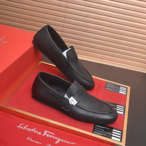 Replica Salvatore Ferragamo Leather Shoes For Men #1481308 $100.00 USD for Wholesale