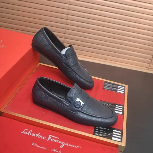 Replica Salvatore Ferragamo Leather Shoes For Men #1481309 $100.00 USD for Wholesale