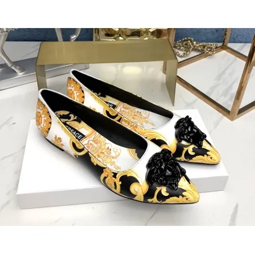 Replica Versace Flat Shoes For Women #1482850 $80.00 USD for Wholesale