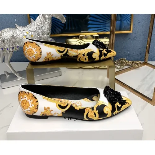 Replica Versace Flat Shoes For Women #1482850 $80.00 USD for Wholesale