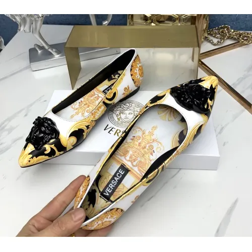 Replica Versace Flat Shoes For Women #1482850 $80.00 USD for Wholesale