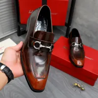 $92.00 USD Salvatore Ferragamo Leather Shoes For Men #1480639