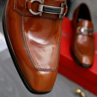 $92.00 USD Salvatore Ferragamo Leather Shoes For Men #1480641